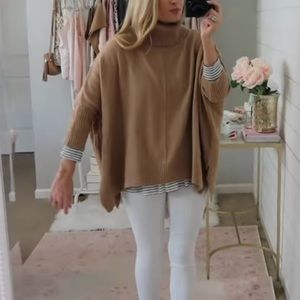 LOFT Turtle neck pancho sweater